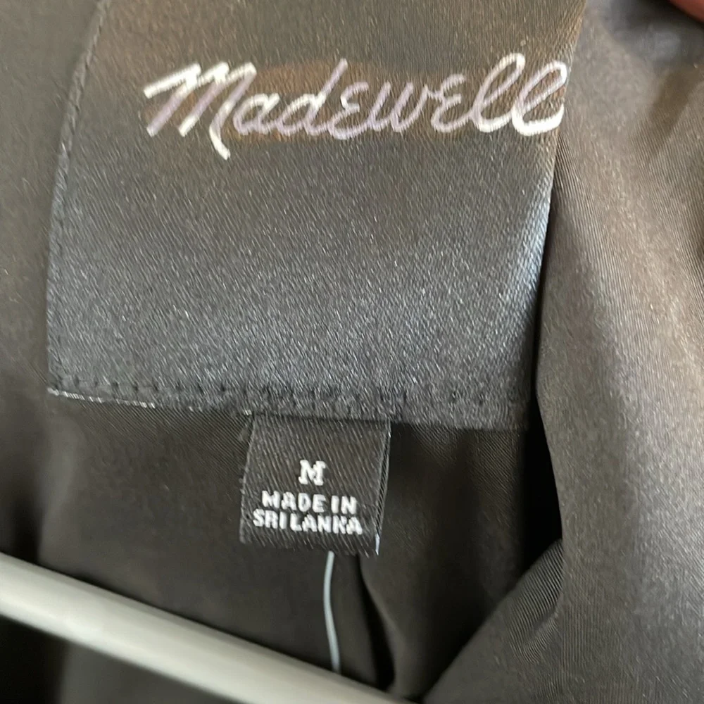 NEW WITH TAGS Madewell True Black Relaxed Softdrape‎ Blazer Medium NJ736